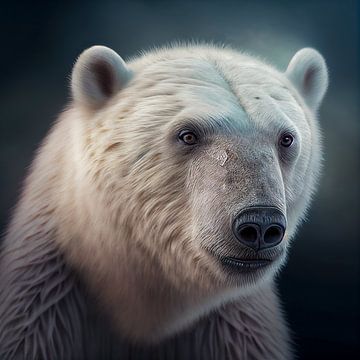 Portrait of a polar bear illustration by Animaflora PicsStock