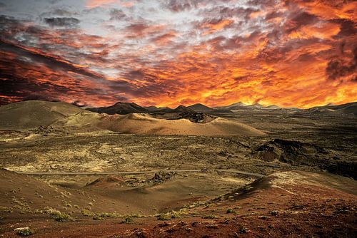 Timanfaya Zonsondergang