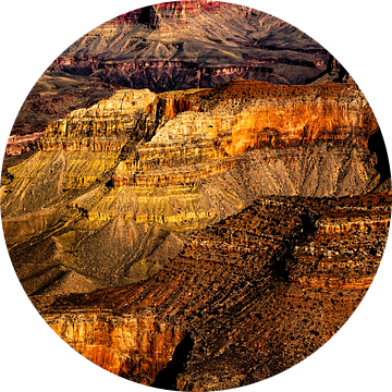 Panorama kleurrijke rotsen in de Grand Canyon USA van Dieter Walther
