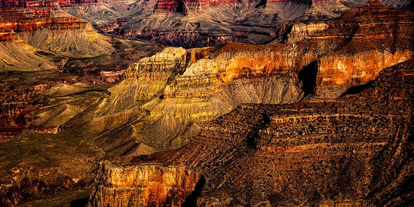 Panorama colorful rocks in Grand Canyon USA by Dieter Walther
