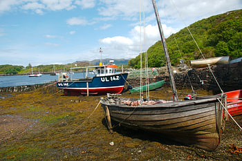 Fishing boat dried out