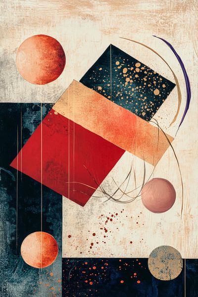 Geometrische compositie met kleuren en vormen van Poster Art Shop