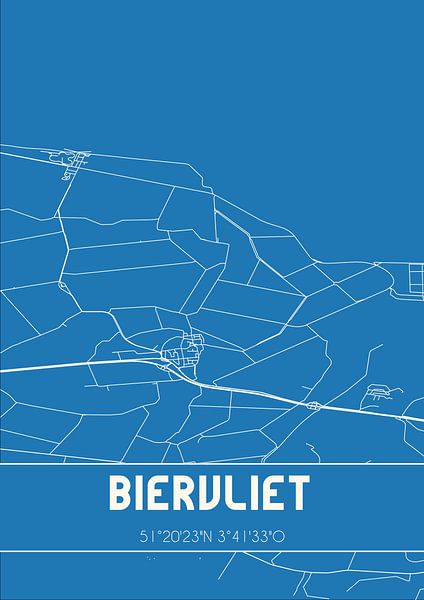 Blaupause | Karte | Biervliet (Zeeland) von Ortsdrucke