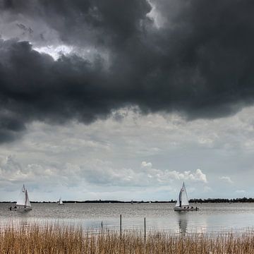 Slotermeer in Friesland with some sailing boats by Harrie Muis