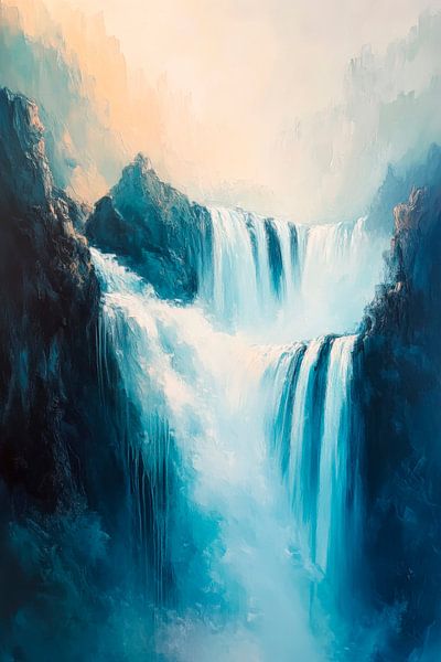 Wasserfall Landschaft von Poster Art Shop