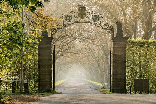 Spring start through the gate of the Marienwaerdt