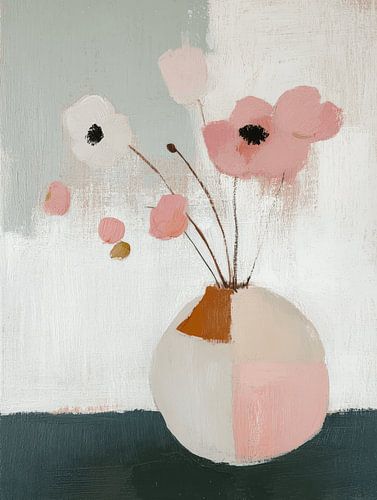 Modern stilleven met bloemen