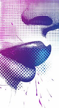 Explosion of Pop: Lips in Halftone by Color Square