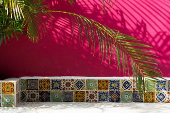 Mur joyeux à Tulum, Mexique