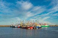 Vissersschepen in de haven van Lauwersoog van Gert Hilbink thumbnail