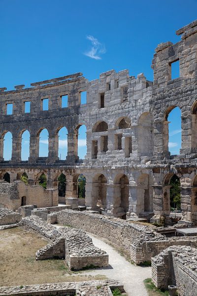 Balcony Roman Arena (amphitheatre) in central Pula, Croatia by Joost Adriaanse