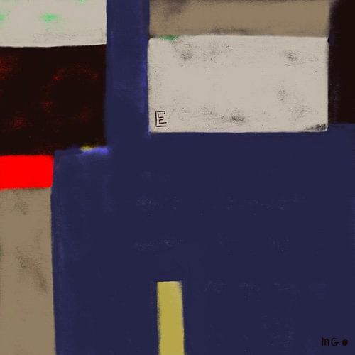 -E-, abstract, groenhout