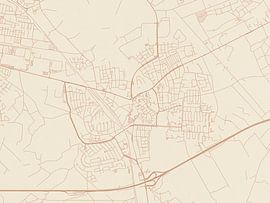 Terracotta-Stil Karte von Geldrop von De Kaartenwinkel