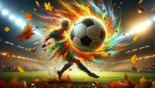 Explosie van kleur: de dynamische kick in de herfstwind