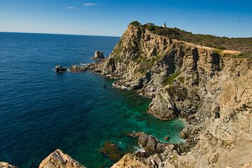 Kliffen op het Ile de Porquerolles in Frankrijk van Tanja Voigt