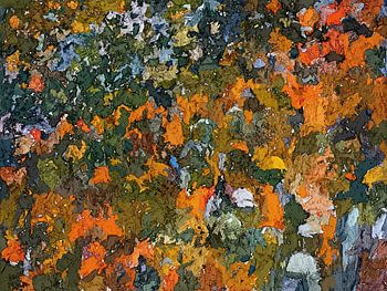 abstract wanddecoratie, het oranje gevoel