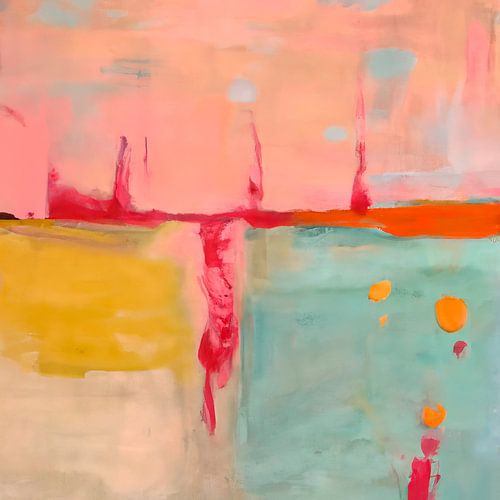 Kleurrijk modern en abstract schilderij