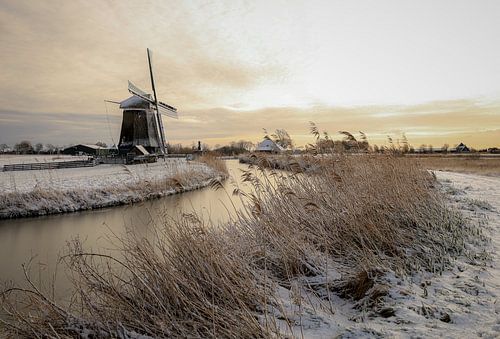 Winters Hollands landschap