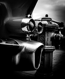 old American car, Back side with wing of by Atelier Liesjes