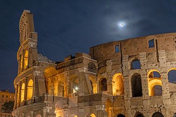 Rome - La lune au-dessus du Colisée sur t.ART