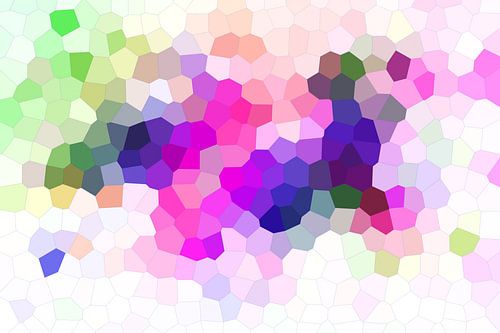 Modern, Abstract Digitaal Kunstwerk Pixels Ruitjes