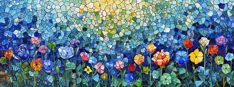 Blumenmosaik im Sonnenlicht von Frank Heinz