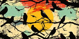 Vogel-Serenade bei Sonnenuntergang von ByNoukk