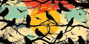 Vogel-Serenade bei Sonnenuntergang
