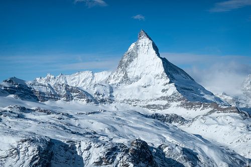 Das schneebedeckte Matterhorn im Winter