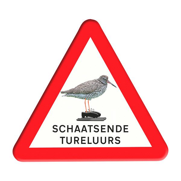 Warnzeichen - Rothemden beim Schlittschuhlaufen. von Grüntyers .