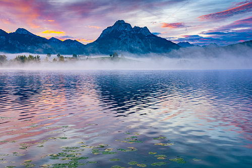 Matin d'automne dans les Alpes de l'Allgäu