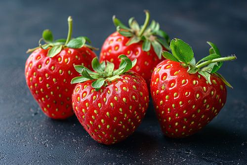 Klassiek aardbeien op tafel
