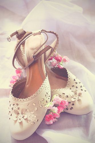 The shoes of a woman