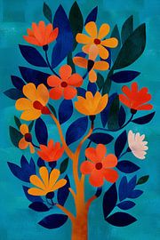 Gelbe und orangefarbene Blumen in Boom