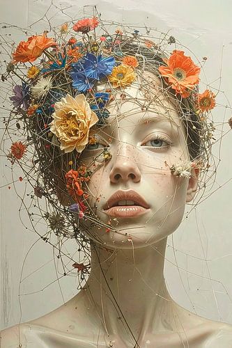 Aureool van bloemen...