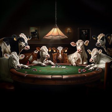 Koeien spelen poker van TheXclusive Art