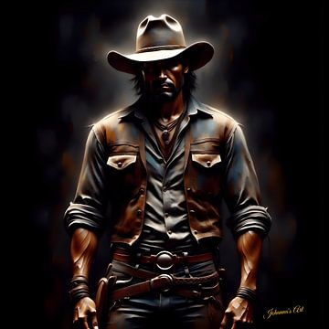 Country & Western - Cowboy dans l'ombre sur Johannas Art Creations