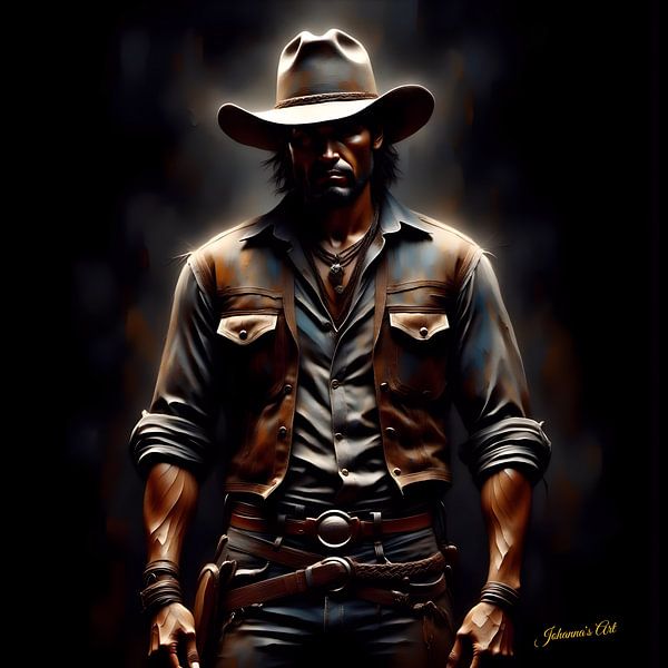 Country &amp; Western - Cowboy im Schatten von Johannas Art Creations