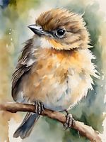 Kleine vogel Aquarell
