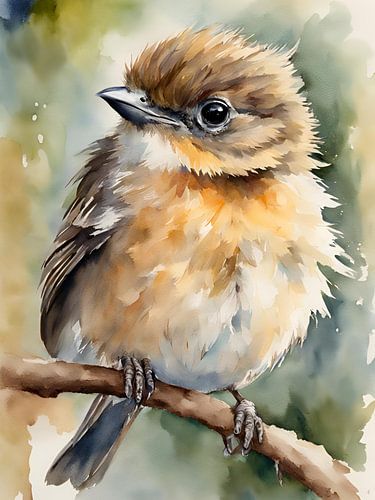 Kleiner Vogel Aquarell
