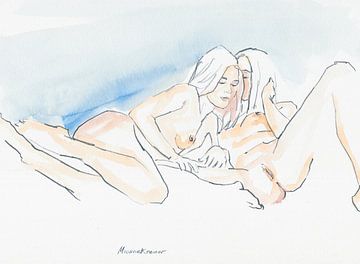 Zwei nackte Frauen. von Michael Kremer