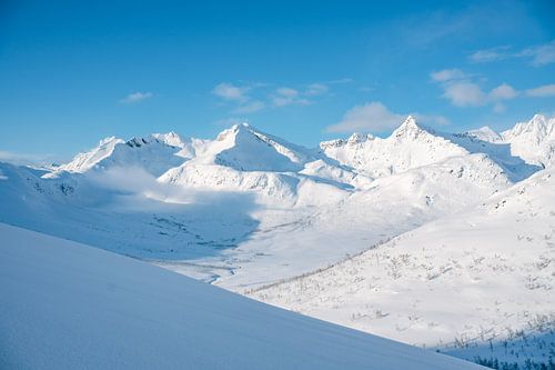 Winter Mountains near Tromso, Norway