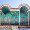 Galerij van het paleis van de Emir, Mohihosa, in Bukhara, Oezbekistan, Centraal Azië van WorldWidePhotoWeb