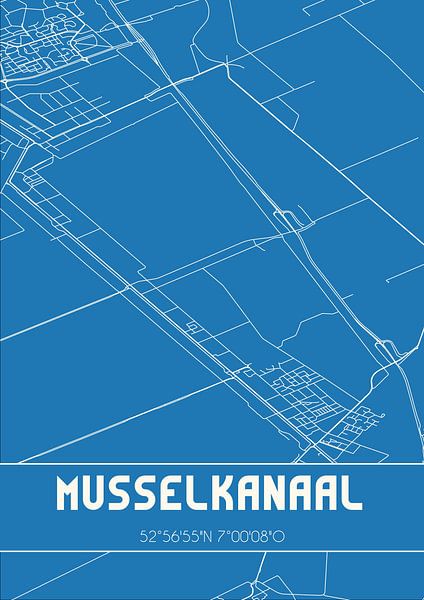 Blueprint | Map | Musselkanaal (Groningen) by Prints of Place