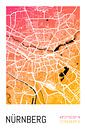 Nürnberg – City Map Design Stadtplan Karte (Farbverlauf) von ViaMapia Miniaturansicht