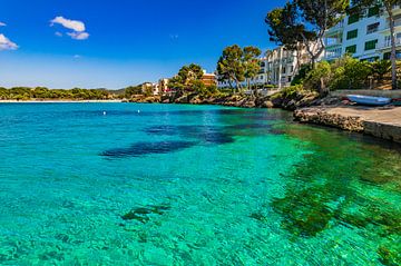 Kustlijn in de baai van Santa Ponca, eiland Mallorca, Spanje van Alex Winter