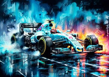 Williams Racing Formula One Watercolor by MIROKKU
