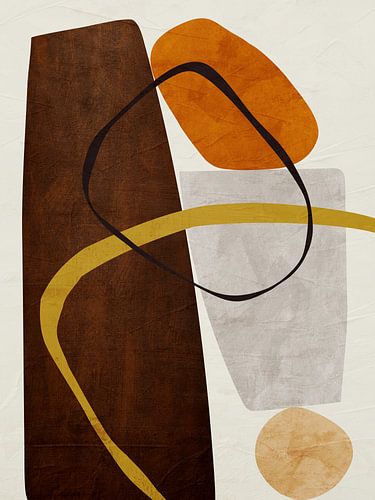 Moderne organische geometrische abstracte kunst