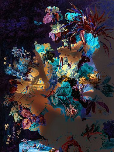 The woman with flowers