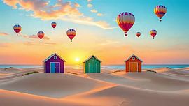 De lucht schilderen boven het zand van Jean Pierre